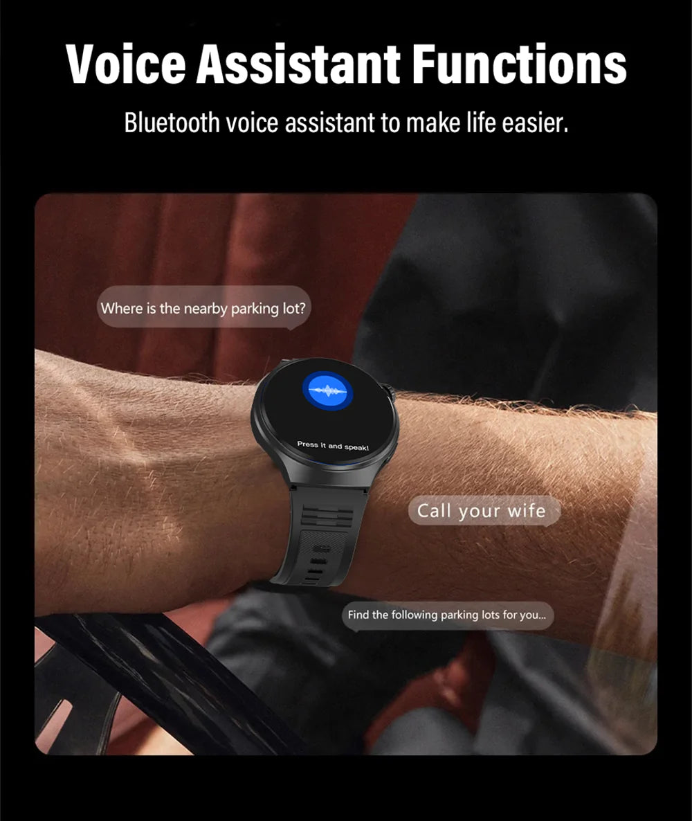LAXASFIT New 1.52” Bluetooth Talk Smartwatch Men Outdoor Sports Fitness Heart Rate Health Monitoring Smartwatch for Android IOS