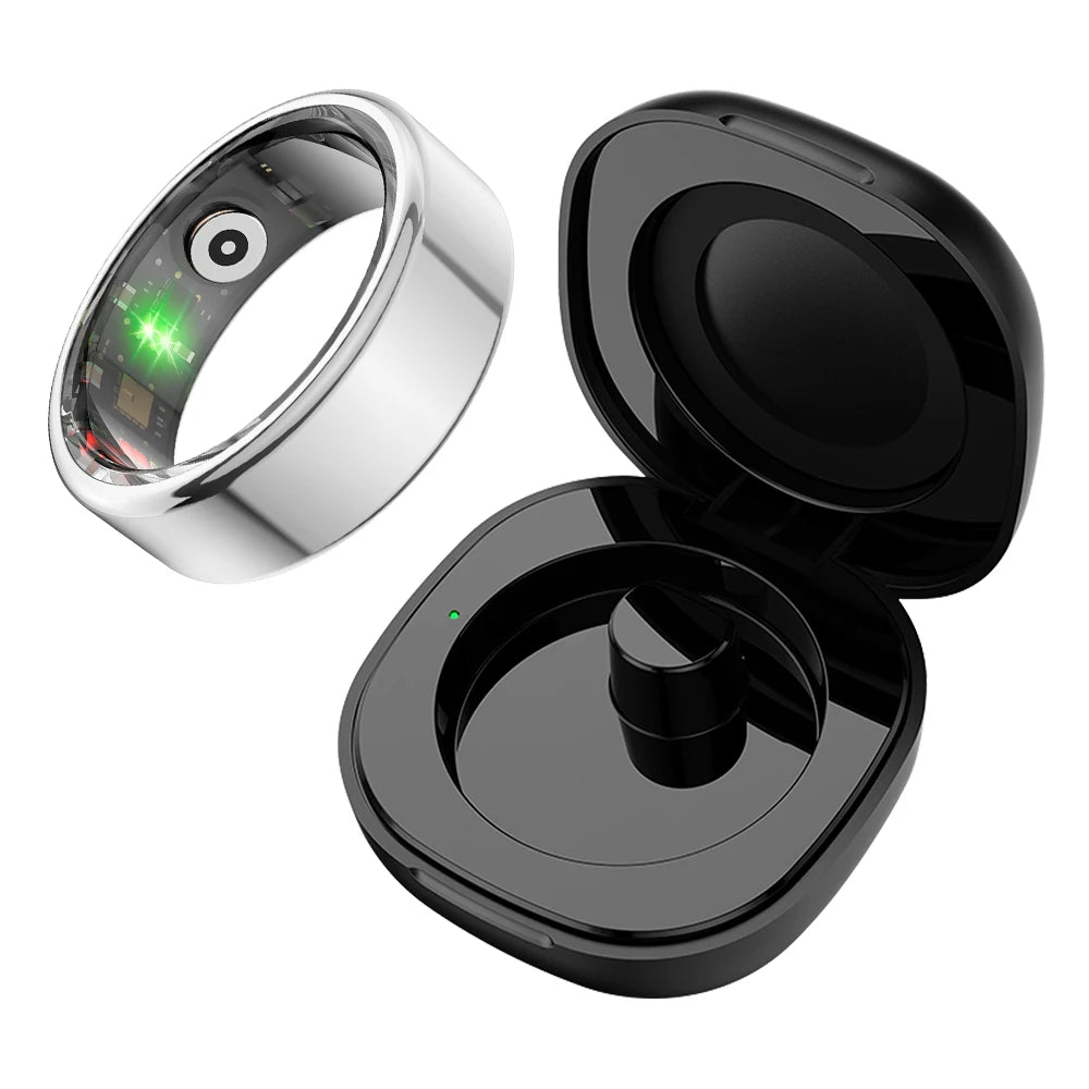 COLMI-R02 Smart Ring with Charging Case for Men Women, Battery Life, 39 Days, Health Monitor, 5ATM Waterproof, Multi-sport Mode