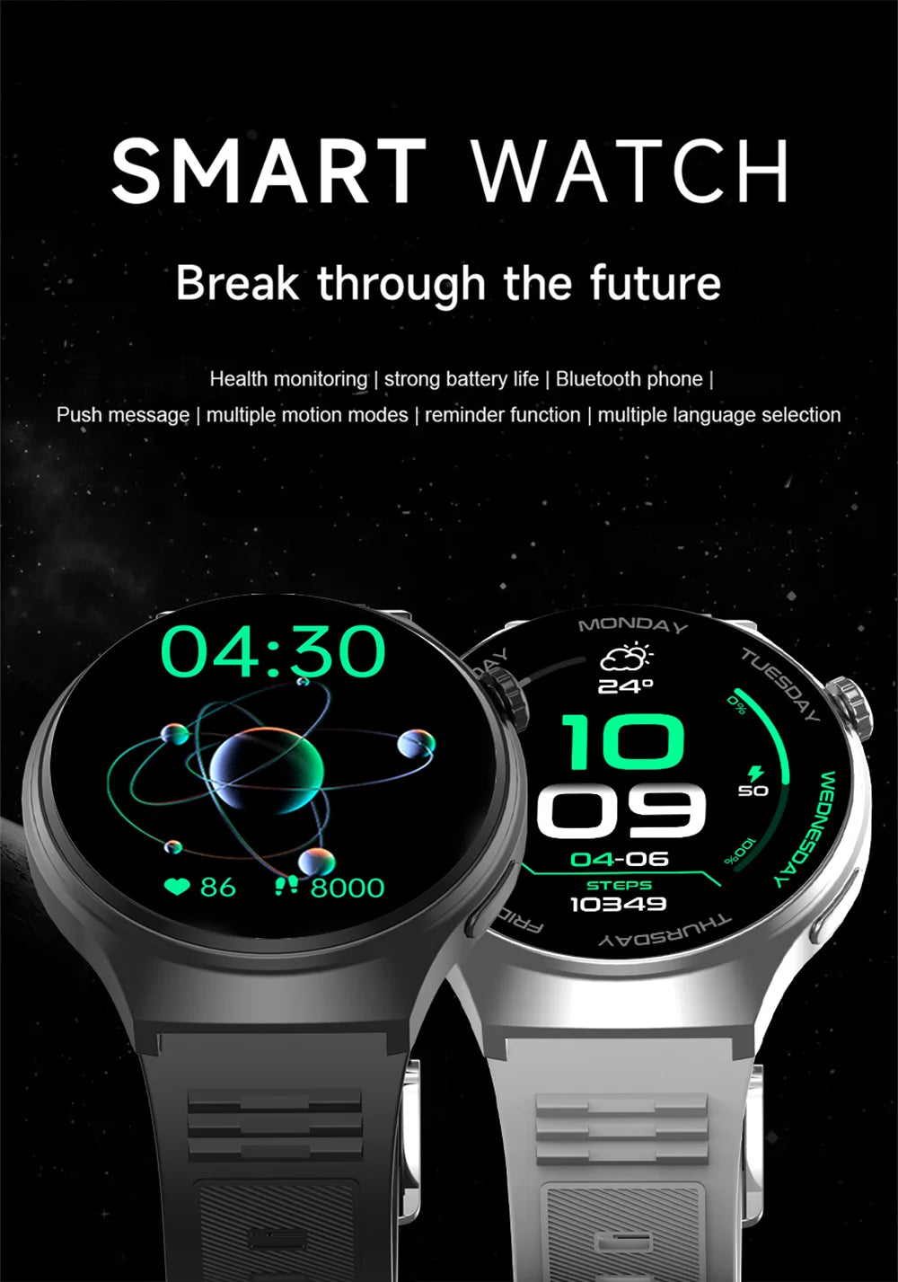 LAXASFIT New 1.52” Bluetooth Talk Smartwatch Men Outdoor Sports Fitness Heart Rate Health Monitoring Smartwatch for Android IOS