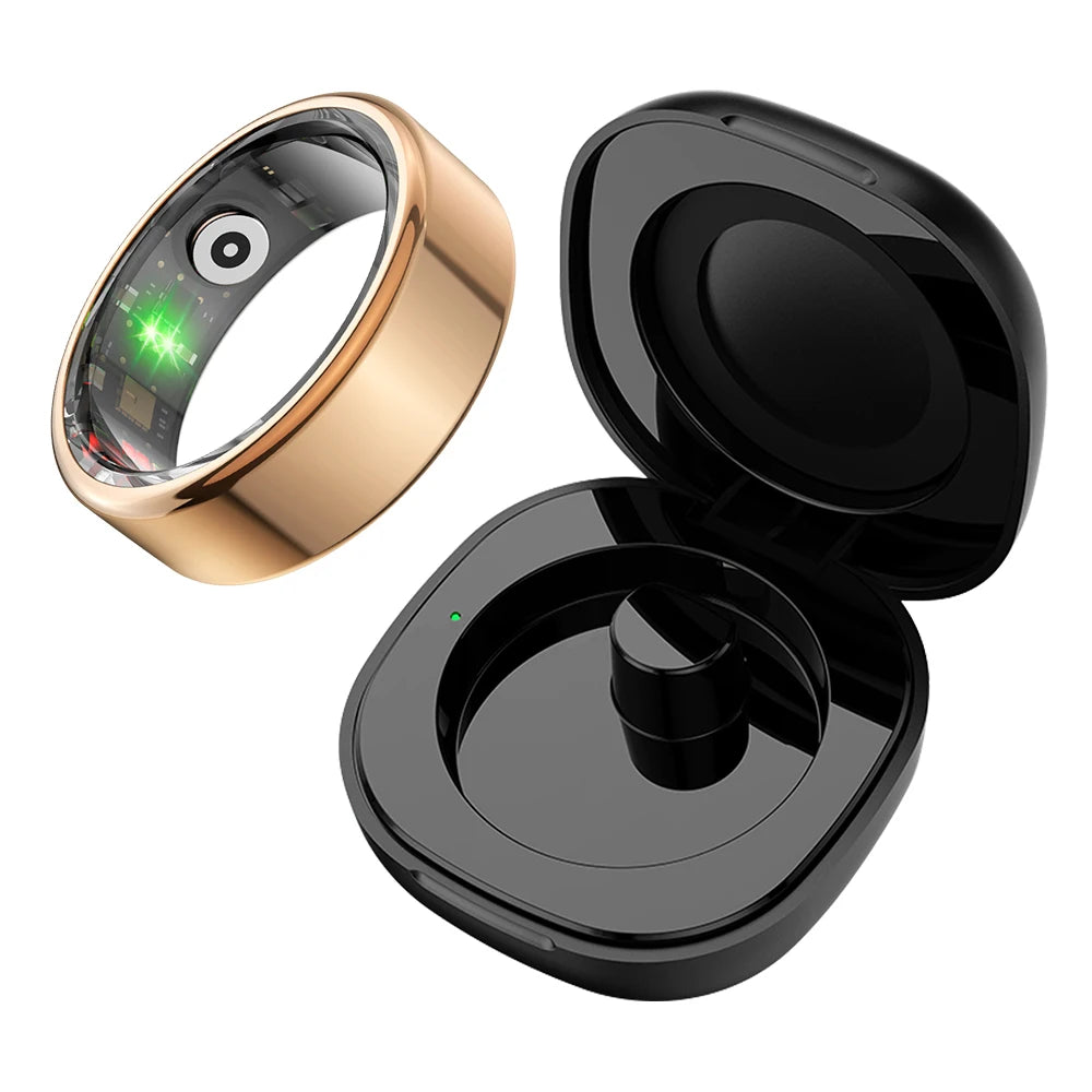 COLMI-R02 Smart Ring with Charging Case for Men Women, Battery Life, 39 Days, Health Monitor, 5ATM Waterproof, Multi-sport Mode