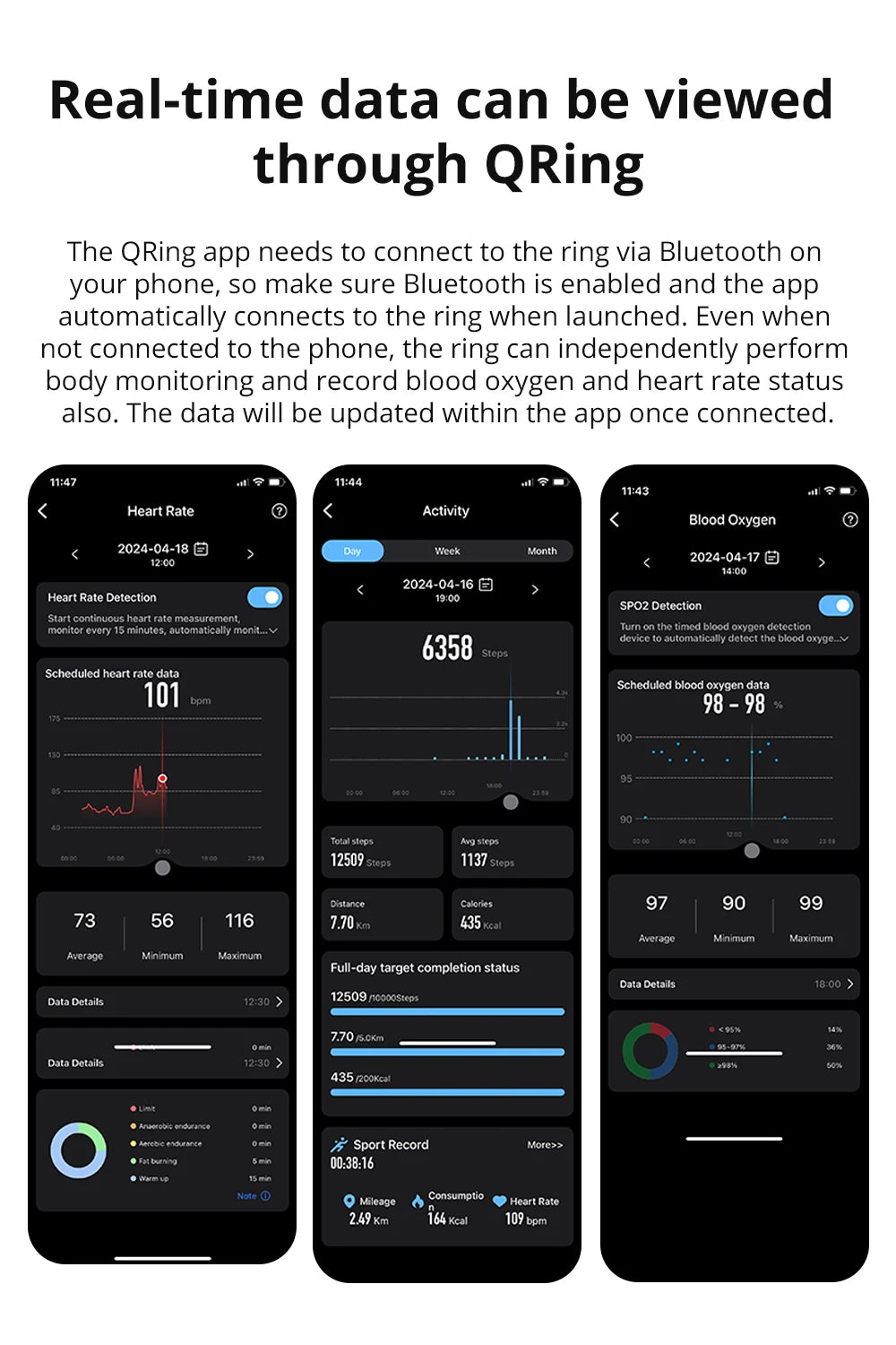 [2024] COLMI R03 Smart Ring Men Women, Battery Life 39 Days, Health Monitor, IP68 & 5ATM Waterproof, Multi-sport Mode