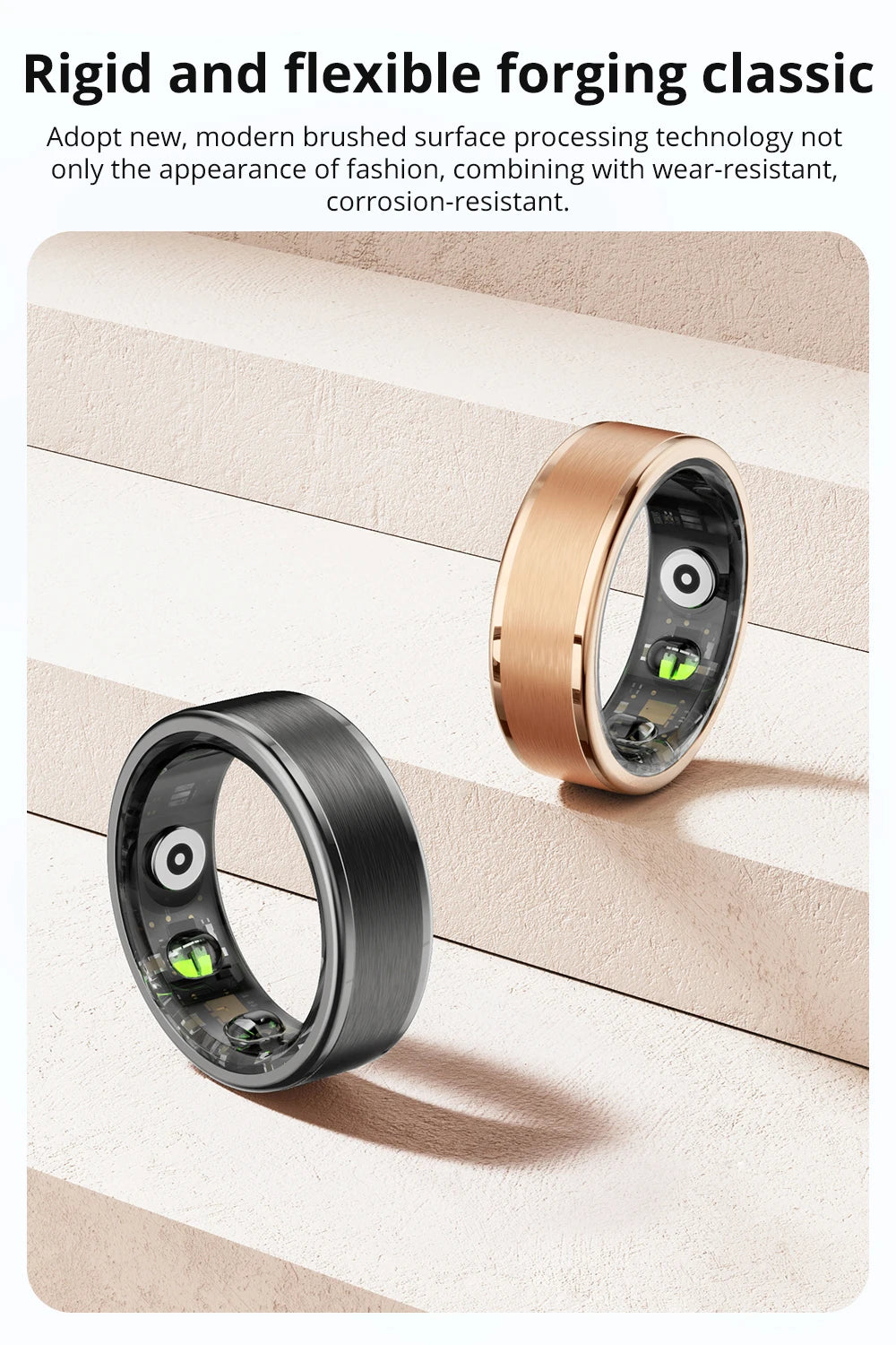 [2024] COLMI R03 Smart Ring Men Women, Battery Life 39 Days, Health Monitor, IP68 & 5ATM Waterproof, Multi-sport Mode